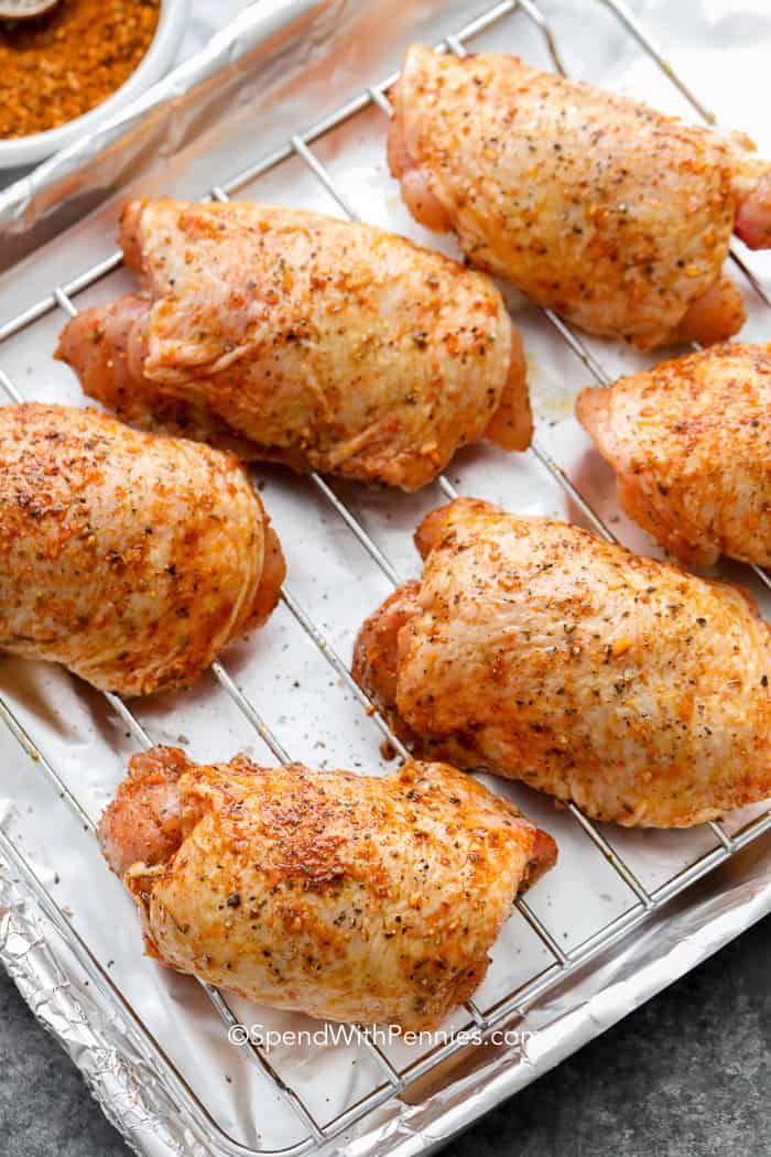 Uncooked Baked Chicken Thighs