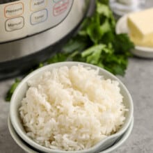 instant pot rice in a bowl